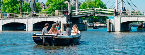 A Sloepdelen boat on an Amsterdam canal