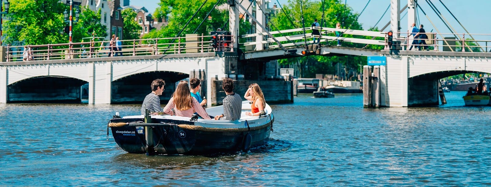 A Sloepdelen boat on an Amsterdam canal